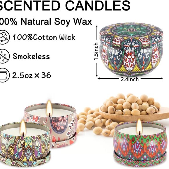 Decorative Pink and Blue Candle Holder - Picture 3 of 5